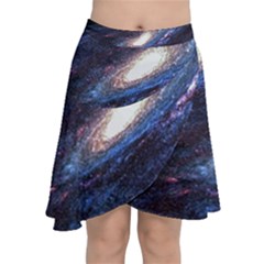 Space Cosmos Galaxy Stars Black Hole Universe Chiffon Wrap Front Skirt