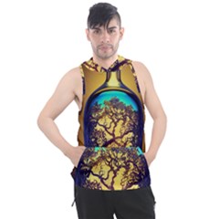 Flask Bottle Tree In A Bottle Perfume Design Men s Sleeveless Hoodie by Pakemis