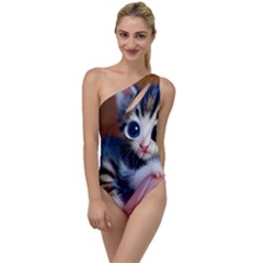 Cute Kitten Kitten Animal Wildlife 3d To One Side Swimsuit