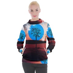 Surreal Fantasy Abstract Art Creativity Horizon Women s Hooded Pullover by Pakemis