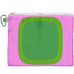 Pink And Green 1105 - Groovy Retro Style Art Canvas Cosmetic Bag (xxxl) by KorokStudios