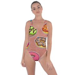 Doughnut Doodle Colorful Seamless Pattern Bring Sexy Back Swimsuit by Pakemis