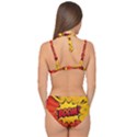 Explosion Boom Pop Art Style Double Strap Halter Bikini Set View2