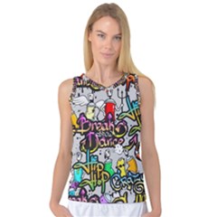 Hip Hop Background Women s Basketball Tank Top by Pakemis