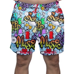 Graffiti Characters Seamless Patterns Men s Shorts by Pakemis