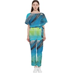 Beautiful Dolphins Batwing Lightweight Chiffon Jumpsuit