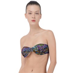 Graffiti Word Seamless Pattern Classic Bandeau Bikini Top  by Pakemis