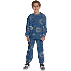 Seamless-galaxy-pattern Kids  Sweatshirt Set