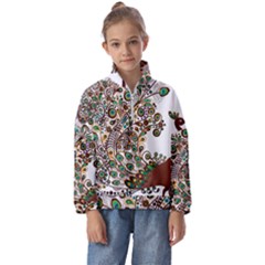 Peacock Graceful Bird Animal Kids  Half Zip Hoodie