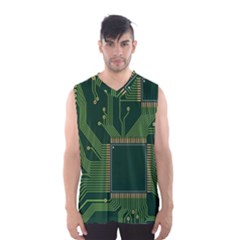 Technology Board Trace Digital Men s Basketball Tank Top by artworkshop