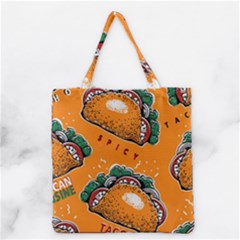 Seamless Pattern With Taco Grocery Tote Bag