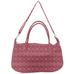 Pink-art-with-abstract-seamless-flaming-pattern Removal Strap Handbag by Pakemis