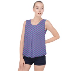 Pattern Bubble Hem Chiffon Tank Top by gasi