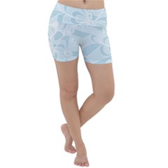 Blue 2 Zendoodle Lightweight Velour Yoga Shorts by Mazipoodles