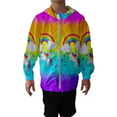 Unicorn Einhorn Licorne Kids  Hooded Windbreaker