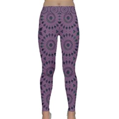 Kaleidoscope Scottish Violet Classic Yoga Leggings by Mazipoodles