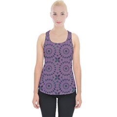 Kaleidoscope Scottish Violet Piece Up Tank Top by Mazipoodles