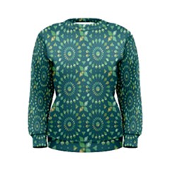 Kaleidoscope Hunter Green Women s Sweatshirt by Mazipoodles