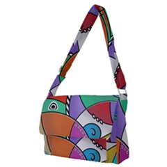 Modern Art Full Print Messenger Bag (m) by gasi