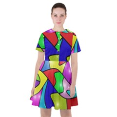 Colorful Abstract Art Sailor Dress by gasi