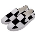 Grid-domino-bank-and-black Men s Canvas Slip Ons View2