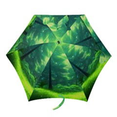 Anime Forrest Nature Fantasy Sunset Trees Woods Mini Folding Umbrellas by Uceng