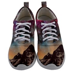 Mountain Space Galaxy Stars Universe Astronomy Mens Athletic Shoes