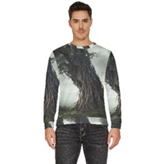 Trees Forest Woods Drawing Fantasy Dream Men s Fleece Sweatshirt by Uceng