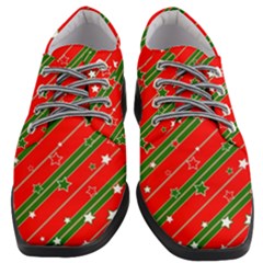 Christmas Paper Star Texture Women Heeled Oxford Shoes by Uceng