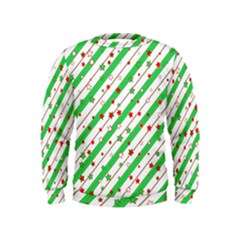 Christmas Paper Stars Pattern Texture Background Colorful Colors Seamless Kids  Sweatshirt by Uceng