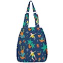 Colorful Funny Christmas Pattern Center Zip Backpack View1