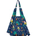 Colorful Funny Christmas Pattern Center Zip Backpack View2