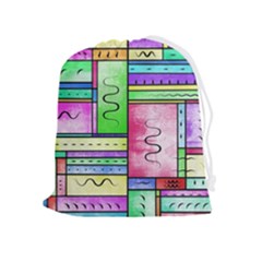 Colorful Stylish Design Drawstring Pouch (xl)