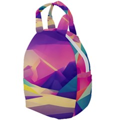 Abstract Geometric Landscape Art 3d Render Travel Backpacks by Pakemis