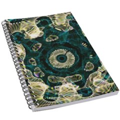 Fractal Glowing Kaleidoscope Wallpaper Art Design 5 5  X 8 5  Notebook by Pakemis