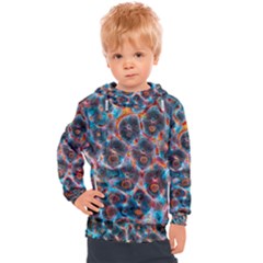 Fractal Black Texture Wallpaper Art Design Art Kids  Hooded Pullover