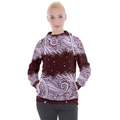 Ornamental Leaves Wallpaper Plants Women s Hooded Pullover by Ravend