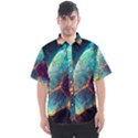 Abstract Galactic Men s Short Sleeve Shirt View1