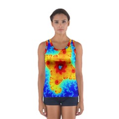 Fractal Starfish Mandelbrot Blue Sport Tank Top  by Ravend