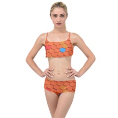 Roof Roofing Tiles  Layered Top Bikini Set