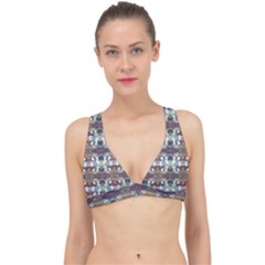 Multicolored Ornate Decorate Pattern Classic Banded Bikini Top by dflcprintsclothing