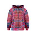 Red Swirls Repeats III Kids  Zipper Hoodie View1