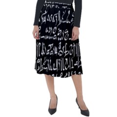 Sanscrit Pattern Design Classic Velour Midi Skirt  by dflcprintsclothing