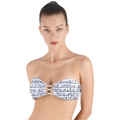 Sanscrit Pattern Design Twist Bandeau Bikini Top by dflcprintsclothing