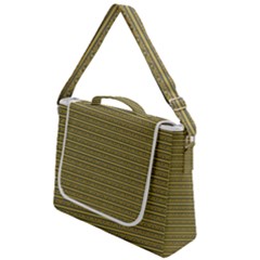 Golden Striped Decorative Pattern Box Up Messenger Bag by dflcprintsclothing