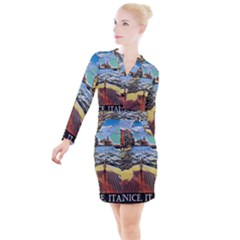 Gondola View   Button Long Sleeve Dress by ConteMonfrey