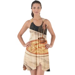 Let`s Make Pizza Show Some Back Chiffon Dress by ConteMonfrey