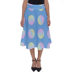 Abstract Stylish Design Pattern Blue Perfect Length Midi Skirt by brightlightarts