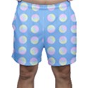 Abstract Stylish Design Pattern Blue Men s Shorts View1