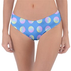 Abstract Stylish Design Pattern Blue Reversible Classic Bikini Bottoms by brightlightarts